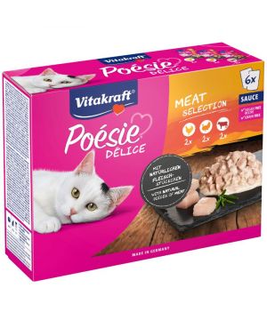 Alimento Vitakraft Poesie Delice Carne Cat P-6X85 Grs