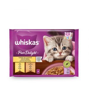Alimento Whiskas Pure Delight Junior Carne G.h. P-4X85 Gr