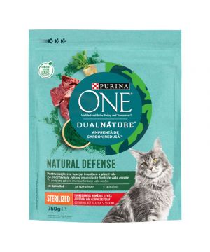 Alimento Dual Nature Esterilizado Cat Espirulina Y Buey 750G