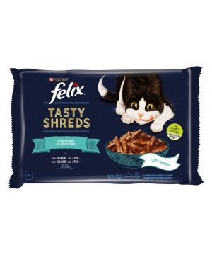 Alimento Felix Tasty Sherds Pescado 4X80Gr.
