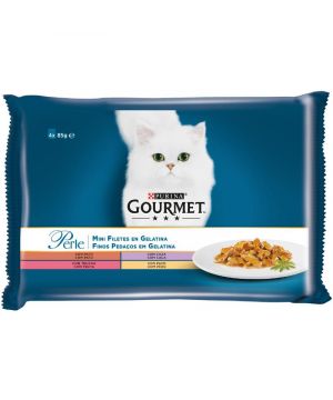 Alimento Gourmet Perle Mini Filetes En Gelatina P-4X85Gr