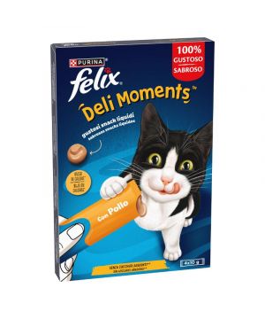 Alimento Felix Delimoments Pollo P-4X10 Grs.