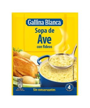 Sopa Gallina Blanca Ave Con Fideos 80 Grs