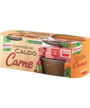 Caldo Knorr Cacito Carne Pack 4 Unds X 28 Grs