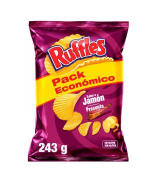 Patatas Ruffles Jamon 243 Grs