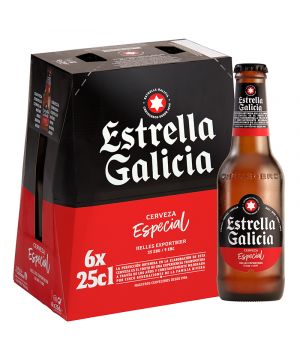 Cerveza Estrella Galicia Botellin 25 Cl. Pack 6 Unds