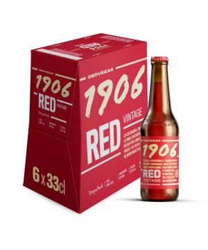 Cerveza Estrella Galicia 1906 Red Vintage Bot. 33 Cl. P-6 Un
