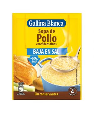 Sopa Gallina Blanca Pollo Baja Sal Baja En Grasa 68 Grs