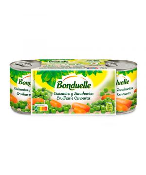 Guisante Y Zanahoria Natural Bonduelle P-3X200Gr.420 P.e.