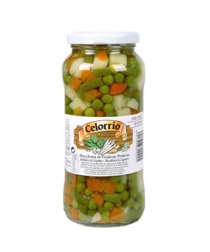 Macedonia Celorrio Verduras Frasco 535 Gr., 325 Gr. P.e.