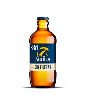 Cerveza El Aguila Sin Filtrar Botellin 33 Cl