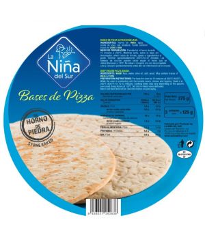 Base Pizza Niña Del Sur Horno De Piedra Pack 3 X 125 Grs.