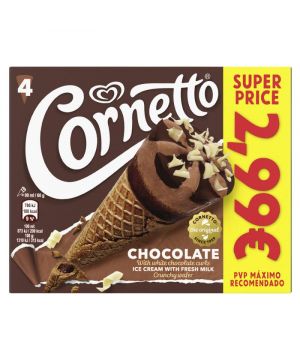Helado Cornetto Chocolate P-4 90Ml 240 Grs.