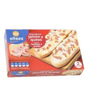 Baguettina Alteza Jamon/Queso Congelado Pack 2 X 125 Grs