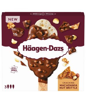 Helado Haagen-Dazs Bombon Macad.nut Brittle 3X80Ml.244 Gr.