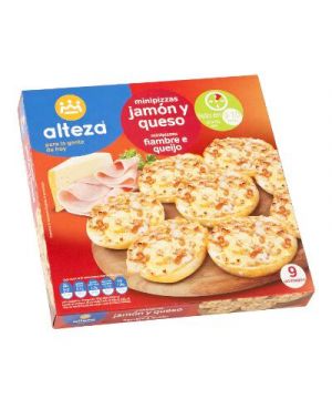 Minipizza Alteza Jamon Y Queso Pack 9 Unds 270 Grs