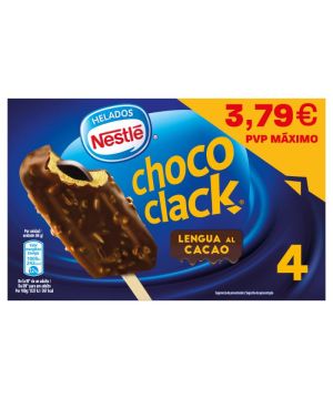 Helado Nestle Choco Clack 4 Unds 264 Grs