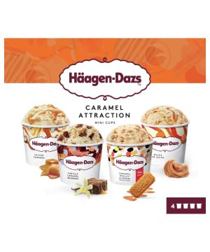 Helado Häagen-Dazs Minicups Caramel Collection P-4 Und 355Gr