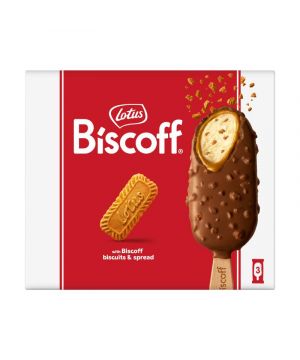 Helado Lotus Biscoff Bombon 90 Ml P-3 Und. 213 Grs.