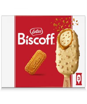 Helado Lotus Biscoff Bombon White&choco 90 Ml P-3u. 213 Grs.