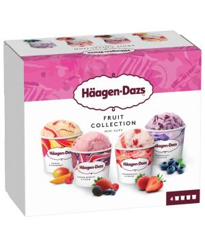 Helado Häagen-Dazs Minicups Fruit Collection P-4 Und 326Gr