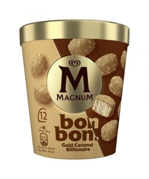 Helado Magnum Bonbon Gold Caramel Billionaire 12 Und. 168 Gr