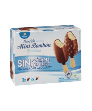 Helado Alteza Mini Bombon Surtido Sin Azucar X6 218 Grs.
