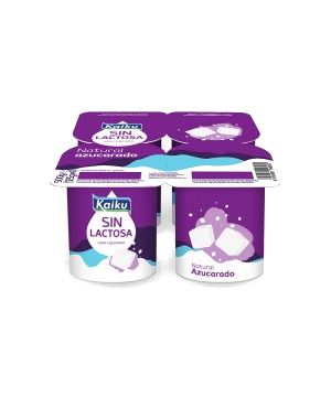 Yogur Kaiku Sin Lactosa Natural Azucarado Pack 4X125 Grs