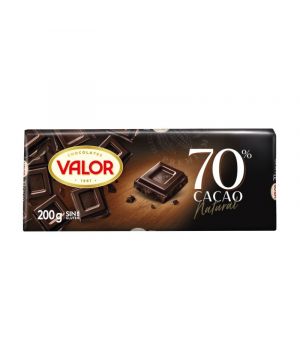 Chocolate Valor 70% Cacao Natural 200 Grs