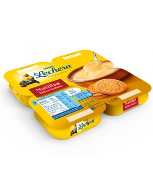 Natillas La Lechera Sabor Galleta Pack 4 Unds X 115 Grs