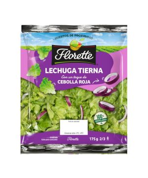 Lechuga Florette Tierna Con Cebolla Roja 175 Grs