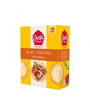 Mini Tostas Ortiz Redondas 100 Grs