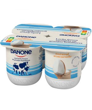 Yogur Danone Natural Azucarado P-4 Unds X 120 Grs