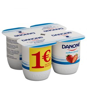 Yogur Danone Sabor Fresa Pack 4 Unds X 120 Grs