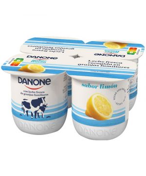 Yogur Danone Sabor Limon Pack 4 Unds X 120 Grs