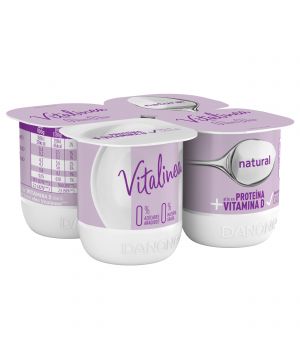 Yogur Vitalinea Natural Pack 4 Unds X 120 Grs
