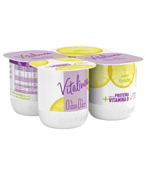 Yogur Vitalinea Sabor Limon Pack 4 Unds X 120 Grs