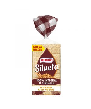 Pan Silueta 8 Cereales Sin Corteza 450 Grs