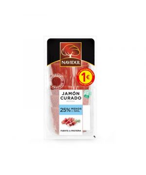 Jamon Curado Navidul 25% Menos De Sal 45 Grs