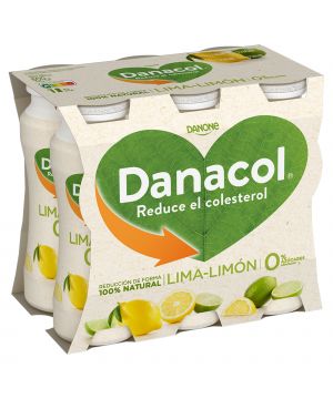 Yogur Danone Danacol Liquido Lima-Limon Pack-6 X 100 Grs