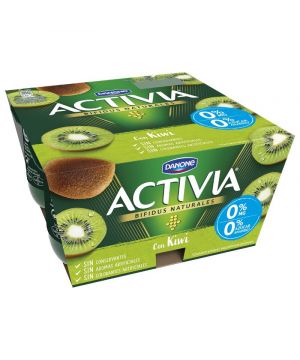 Yogur Danone Activia Desnatado Con Kiwi Pack-4 X 120 Grs