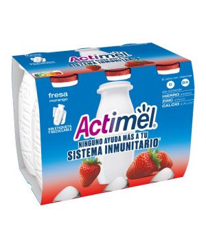 Yogur Danone Actimel Fresa Pack-6 X 100 Grs