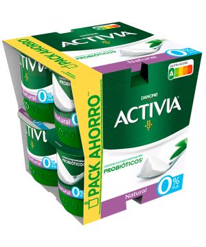 Yogur Danone Activia Natural 0% Pack 8 Undsx125 Grs