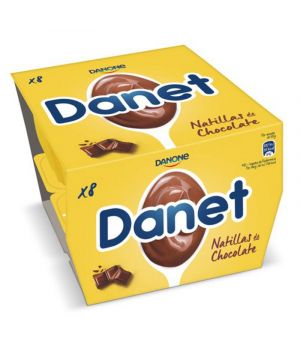 Danet Natillas Chocolate Pack 8 Unds X 120 Grs