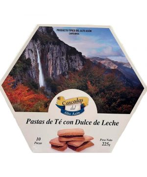 Pastas Te Cascadas Del Ason Con Dulce De Leche 225 Grs.