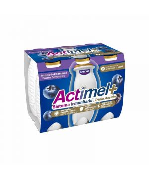 Yogur Danone Actimel Mora Arandanos Pack 6 Unds X 100 Grs