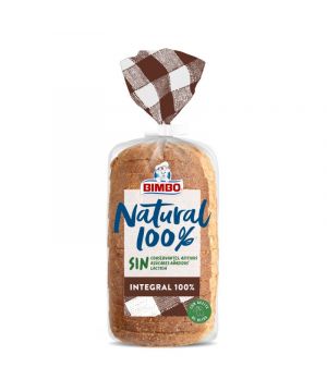 Pan Bimbo Natural 100% Integral 360 Grs.