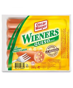 Salchichas Oscar Mayer Wieners Con Queso 200 Grs