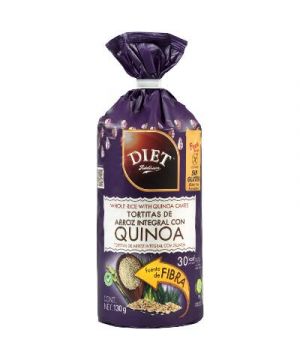Tortita Arroz Diat Integrales Con Quinoa Sin Gluten 130 Grs
