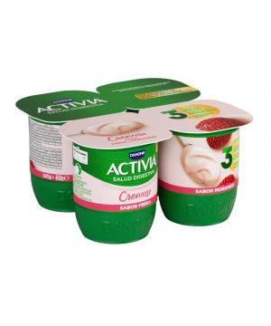 Yogur Danone Activia Cremoso Fresa P-4 X 115 Gr